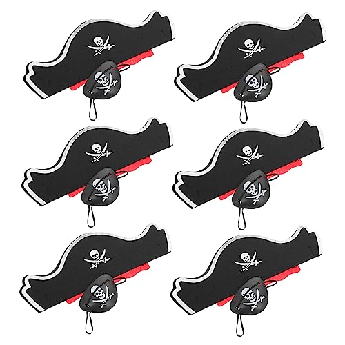 CIYODO 6 Sätze Teiliges Piratenkostüm Zubehör mit Piratenhut und Augenklappe Langlebig Wiederverwendbar für Halloween Piratengeburtstag Kostümparty und Fotoshooting CIYODO 6 Sätze Teiliges Piratenkostüm Zubehör mit Piratenhut und Augenklappe Langlebig Wiederverwendbar für Halloween Piratengeburtstag Kostümparty und Fotoshooting von CIYODO