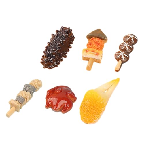 CIYODO 6 Stück Simuliertes Essen Puppenhaus Mini Snack Mini Snack Realistisch Für Die Präsentation Mini Snack Dekor Miniatur Snack Mini Ornament Winziges Snack Modell von CIYODO