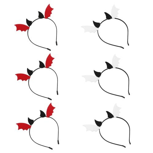 CIYODO 6stücke Fledermausflügel-stirnband Für Halloween Vampir-haarband Mit Hörnern Cosplay-kopfschmuck Für Damen Und Mädchen Party-accessoire Wiederverwendbares Kostümzubehör CIYODO 6stücke Fledermausflügel-stirnband Für Halloween Vampir-haarband Mit Hörnern Cosplay-kopfschmuck Für Damen Und Mädchen Party-accessoire Wiederverwendbares Kostümzubehör von CIYODO