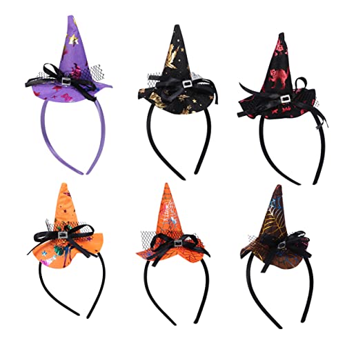 CIYODO 6 Stück Teiliges Hexenhut Stirnband mit Spinnennetz Halloween Haarreif für Kostümparty Einfach zu Tragen Modisch und Elegant für Halloween Kostüm und Partydekoration CIYODO 6 Stück Teiliges Hexenhut Stirnband mit Spinnennetz Halloween Haarreif für Kostümparty Einfach zu Tragen Modisch und Elegant für Halloween Kostüm und Partydekoration von CIYODO