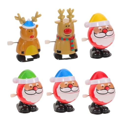 CIYODO 6 Stück Teiliges Wind-up mit Santa Schlitten und Rentier Mechanische Weihnachtsfiguren für Kinderparty Kreative Goody Bag Füller Kompakte Mechanik Spielwaren für Festliche CIYODO 6 Stück Teiliges Wind-up mit Santa Schlitten und Rentier Mechanische Weihnachtsfiguren für Kinderparty Kreative Goody Bag Füller Kompakte Mechanik Spielwaren für Festliche von CIYODO