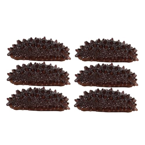 CIYODO 6st Mini-seegurke Gefälschte Seegurke Künstliches Seegurkenmodell Kognitives Modell Der Seeschnecke Trepang-stütze Desktop-seegurke Restaurant-Modell- Dark Brown PVC von CIYODO