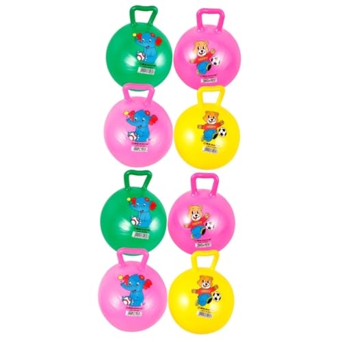 CIYODO 8 STK Schläger handhaben hupfball für Kinder Activity für Kinder Stringy Balls Toys Hüpfball mit Griffen Springender Ball Spielzeug Kugelkugel für Kinder aufblasbare Bälle PVC von CIYODO