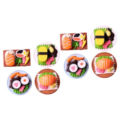 CIYODO 8 STK Simuliertes Japanisches Sushi gefälschte Lebensmittelornamente Japanisches Essensmodell Langlebige Sushi-Ornamente Tischdekoration für japanische Küche Simulation Sushi- von CIYODO