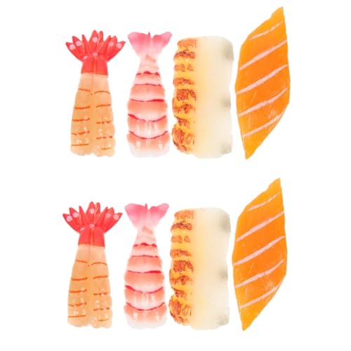 CIYODO 8 STK Sushi-Simulation künstliches Sushi-Modell Sushi-Model Sushi-Miniatur Sushi Spielzeug Sushi zubehör verschleißfestes Lebensmitteldekor realistisches Sushi-Modell PVC von CIYODO