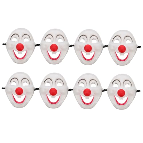 CIYODO 8 Stück Teiliges Clown Kostüm Masken aus Leichtem PVC mit Fröhlichem Lächeln Vollgesichts-masken für Erwachsene Passend für Halloween Karneval Fasching und Partyveranstaltungen CIYODO 8 Stück Teiliges Clown Kostüm Masken aus Leichtem PVC mit Fröhlichem Lächeln Vollgesichts-masken für Erwachsene Passend für Halloween Karneval Fasching und Partyveranstaltungen von CIYODO