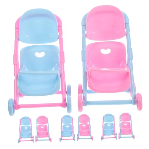 CIYODO 8 Stück Teiliges Mini Puppenwagen Realistisch Gestalteter Kunststoff Kinderwagen Langlebig und Detailreich für Fantasievolles Rollenspiel und Puppenhaus-zubehör Bunte Miniatur CIYODO 8 Stück Teiliges Mini Puppenwagen Realistisch Gestalteter Kunststoff Kinderwagen Langlebig und Detailreich für Fantasievolles Rollenspiel und Puppenhaus-zubehör Bunte Miniatur von CIYODO