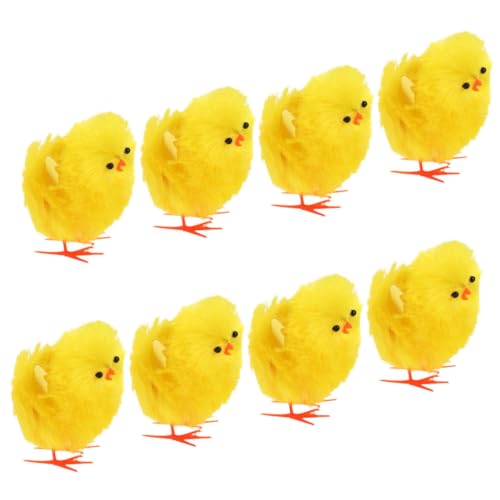 CIYODO 8 Teiliges Mini Küken Set Ostergelb Flauschige üsch Hühnerfiguren Für Ostern Dekoration Und Für Und von CIYODO