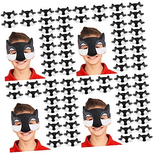 CIYODO 80 Stk Wolfsmaske aus Filz Hundemaske Filzmasken Wolf-Party-Dekorationen halloween masken halloweenmaske halloween deko Cosplay-Maske halbes Gesicht Maskerade Tiermaske gefühlt von CIYODO