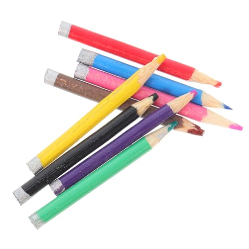 CIYODO 8St Mini Bleistift kleinigkeiten Colored Pencils Geschenkidee miniaturen Figuren Mini-Hauszubehör Miniatur stationär Miniatur-Bleistift Puppenhaus-Bleistiftmodell hölzern von CIYODO