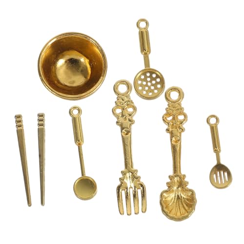 CIYODO 8Stücke Miniatur Puppenhaus Geschirr Set Teiliges Zubehör aus Metall für Rollenspiele Realistische Küchenutensilien Kompatibel mit Miniaturfiguren für Kreative CIYODO 8Stücke Miniatur Puppenhaus Geschirr Set Teiliges Zubehör aus Metall für Rollenspiele Realistische Küchenutensilien Kompatibel mit Miniaturfiguren für Kreative von CIYODO