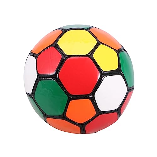 CIYODO Aufblasbarer PVC Fußball Für Kinder Bunter Spielzeugball Für Outdoor Aktivitäten Und Sportspiele 1 Stück Kinderfußball Für Drinnen Und Draußen von CIYODO