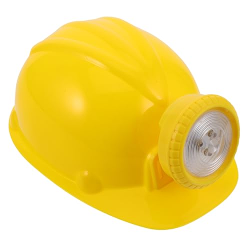 CIYODO Bergmannsmütze für Bauhüte für Accessoires Hut Pop-Hut Rollenspiel Miner Hut Sicherheitshelm für Baumütze für Kleinkinder Konstruktionsspielzeug Plastik Yellow von CIYODO