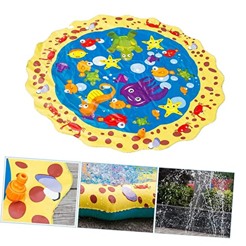 CIYODO Buntes PVC Wasserpad Für Kinder Cartoon Spiel Wasserspielmatte Lustiges Wassersprinkler Pad Spielzeug Für Außenpool Und Garten Ideal Für Wasserspiele Im Sommer von CIYODO