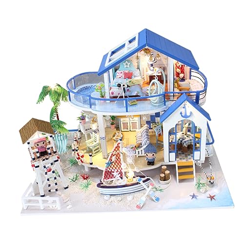 CIYODO DIY Miniatur Modell Set Kreatives Bastelset Zum Zusammenbauen Einer Villa Handwerk Miniatur Bausatz Für Und Perfekt Für Bastelprojekte Und von CIYODO