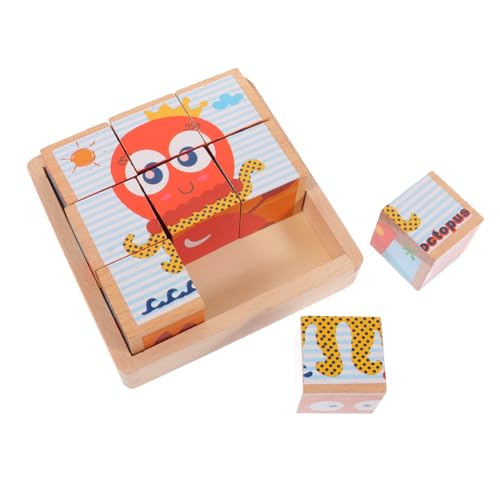 CIYODO Dreidimensionales Puzzle Lernspielzeug Für Kleinkinder Sortierspiel Für Kinder Vorschul-stapelblock Shape-Match-Spielzeug Lernspielzeug Für Kinder Cartoon-Puzzle-Spielzeug Hölzern von CIYODO