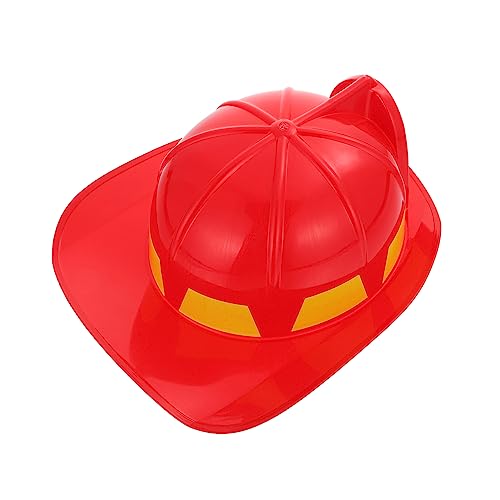 CIYODO Feuerhut feuerwehrhelm -feuerwehrhelm feuerwehrhelm für Feuerwehrmann Cosplay Hut Polizeihut Partyhüte für Kinderkommode Schutzhelm Partyhut Plastik rot von CIYODO