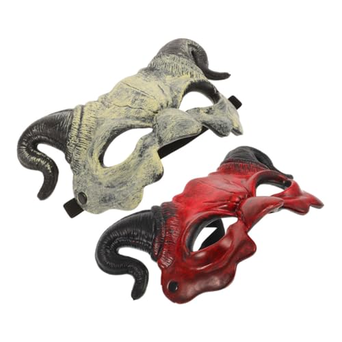 CIYODO Halbgesichts-halloween-maske Teufel mit Hörnern Leichte Bequeme Cosplay Dämonenmaske für Männer Retro Teufelshorn-maske für Kostümpartys und Bühnenauftritte CIYODO Halbgesichts-halloween-maske Teufel mit Hörnern Leichte Bequeme Cosplay Dämonenmaske für Männer Retro Teufelshorn-maske für Kostümpartys und Bühnenauftritte von CIYODO