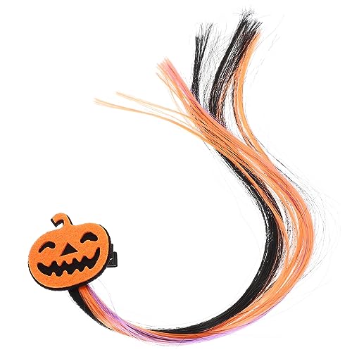 CIYODO Halloween Kürbis Haarspange Perücke Haarbänder Haarspangen Haarnadel Dekor Kopfschmuck Für Halloween Frauen Haarspangen Festival Haarnadel Farbe Haarverlängerungen Für Party von CIYODO