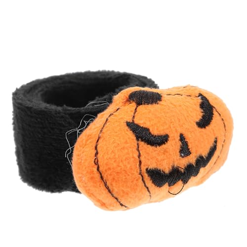 CIYODO Halloween-dekorationsschnappschuss Halloween-Party-armbänder Party-Slap-armbänder Kürbis-Armband Kürbis-Slap-armbänder Partybevorzugungen Schlagarmbänder Partygeschenk Tuch Black von CIYODO