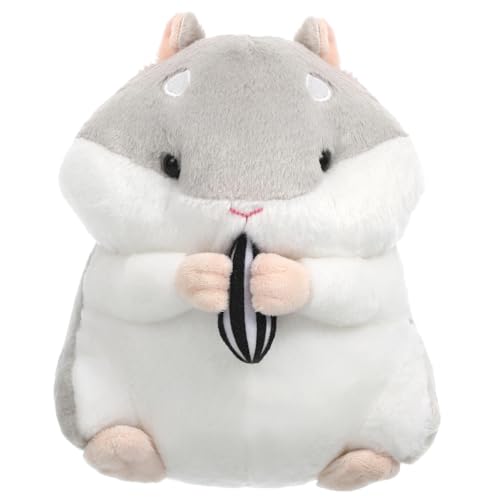 CIYODO Hamster Stoffpuppe 23 cm Bezauberndes Graues üschtier Im Cartoon Stil Ideales Spielzeug Für Kinder Und Kleinkinder Perfekt Und Zur Heimdekoration von CIYODO