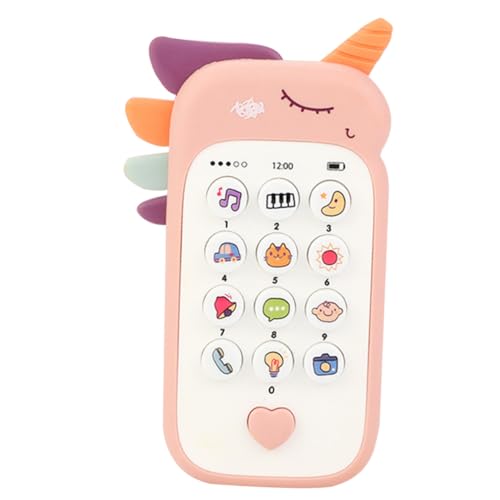 CIYODO Handy für Kinder Spielzeug für Kleinkinder Babyspielzeug Handy Spielen Kinder Handy kinderhandy so tun, als telefonieren Musikspielzeug für Babyphone Telefon Plastik Rosa von CIYODO