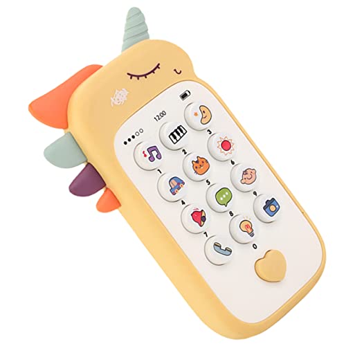 CIYODO Handy für Kinder kinderhandy Kinder Handy Beißbares Spielzeug für Babys Kinder Mobile Kleinkindspielzeug Handy Spielzeug Telefon für Simuliertes Babyphone Plastik Yellow von CIYODO