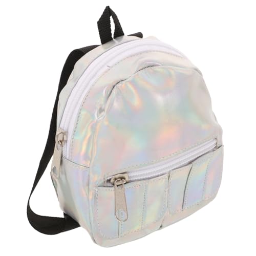 CIYODO Holografischer Puppenrucksack Mädchen Schultasche mit Schillerndem Metallic Design Multifunktional als Buch und Spielzeugtasche für Kindergarten und Vorschule Silberfarben CIYODO Holografischer Puppenrucksack Mädchen Schultasche mit Schillerndem Metallic Design Multifunktional als Buch und Spielzeugtasche für Kindergarten und Vorschule Silberfarben von CIYODO
