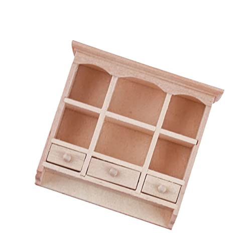 CIYODO Holz Wandschrank Puppenhaus Zubehör Stabile Miniatur Wandvitrine aus Hochwertigem Holz für Puppenschrank und Miniatur Dekorationen für DIY und Sammler CIYODO Holz Wandschrank Puppenhaus Zubehör Stabile Miniatur Wandvitrine aus Hochwertigem Holz für Puppenschrank und Miniatur Dekorationen für DIY und Sammler von CIYODO