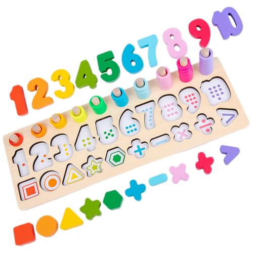 CIYODO Holzspielzeug Zahlenpuzzle für Kleinkinder Bunte Lernbausteine mit Zahlen Formen Pädagogisches Zahlenlernspielzeug für Frühe von Logik Feinmotorik und Farberkennung CIYODO Holzspielzeug Zahlenpuzzle für Kleinkinder Bunte Lernbausteine mit Zahlen Formen Pädagogisches Zahlenlernspielzeug für Frühe von Logik Feinmotorik und Farberkennung von CIYODO