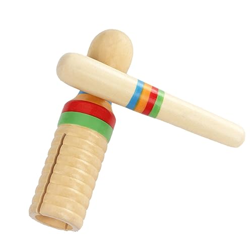 CIYODO Kinder Schlagzeug Kinder Pädagogisches Musikspielzeug Musikalisches Kinderspielzeug Krähenschaller Aus Holz Percussion Musikspielzeug Für Kinder Musikinstrumente Spielzeug Hölzern von CIYODO