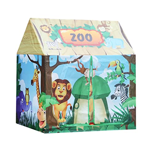 CIYODO Kinderzelt Spielhaus Tent Kinder zelte Zelt für Kinder Lernen Spielzelt für Klettergerüste Kleinkind draußen Spielzeug Outdoor-Spielset Spielhaus mit Fenstern Zelt mit Rolltor von CIYODO