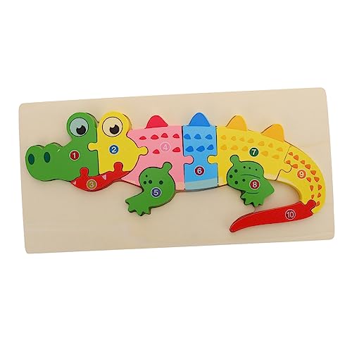 CIYODO Kognitives Dreidimensionales Puzzle Dinosaurier- Junge Formen Puzzle Krokodil Bausteine ​​für Rätsel Junge Monster Teppiche Hölzern von CIYODO