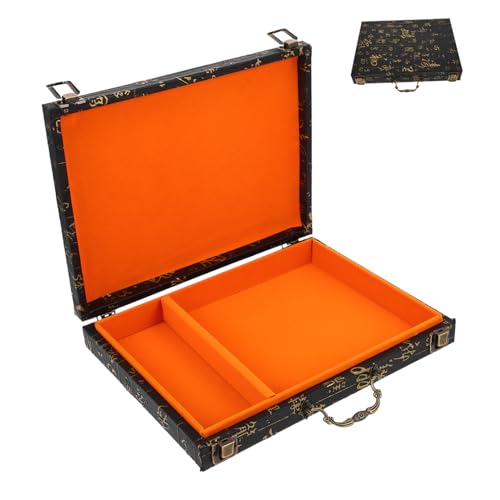 CIYODO Mahjong Aufbewahrungsbox aus Holz mit Edlem Präge Design Geräumig für Schach und Mahjong Spielsteine Tragbare Multifunktionsbox für Schmuck und Accessoires Stilvoller Organizer CIYODO Mahjong Aufbewahrungsbox aus Holz mit Edlem Präge Design Geräumig für Schach und Mahjong Spielsteine Tragbare Multifunktionsbox für Schmuck und Accessoires Stilvoller Organizer von CIYODO