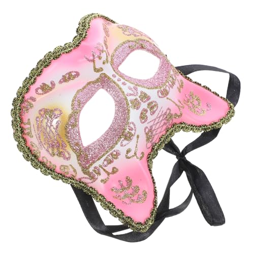 CIYODO Maske Katzenkopf Cosplay dekorativ mask halloween mask costume Gesichtsbedeckung Halloweenkostüm Partyzubehör Zubehör für Halloween-Kostüme Plastik Rosa von CIYODO