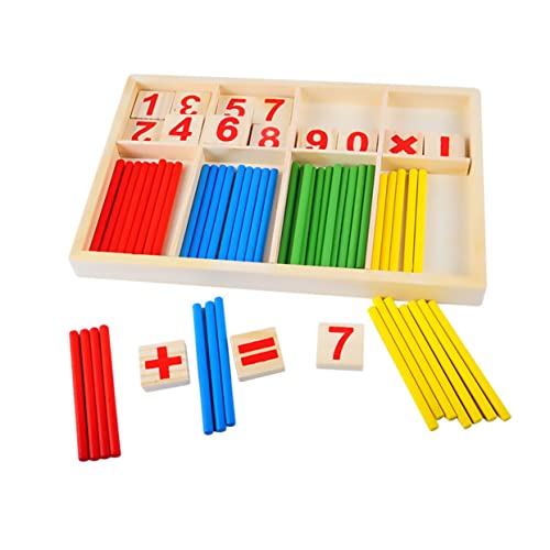 CIYODO Mathematik Lernspielzeug 1 Set Holzstäbchen Für Kreative Zahlen Und Rechenübungen Pädagogisches Zur Der Intelligenz Und Logischen Denkens von CIYODO