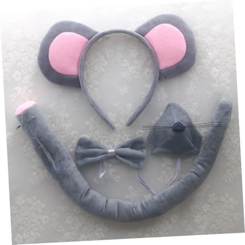 CIYODO Maus Kostüm Set mit Grauem Stirnband Bequemer Nasenclip Flexibler und Schleife für Jungen und Mädchen Süßes Haarschmuck Zubehör für Kostümpartys und Fasching CIYODO Maus Kostüm Set mit Grauem Stirnband Bequemer Nasenclip Flexibler und Schleife für Jungen und Mädchen Süßes Haarschmuck Zubehör für Kostümpartys und Fasching von CIYODO