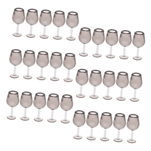 CIYODO Mikrolandschaft Plastikkelch Miniatur Puppe für Champagnergläser Winzige Puppenhaus Getränkebecher Weinbecher Puppenbrille Miniaturweingläser Puppencocktailbrille Weinflaschen von CIYODO