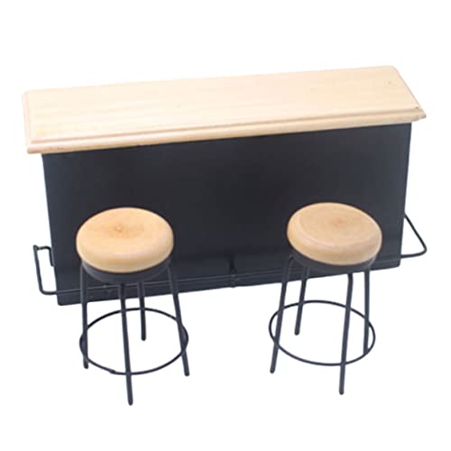 CIYODO Mini Bar Tisch Für Puppenhaus Mit Barhockern Mini Küchenspielzeug Set Für Kreative Spielstunden Perfekte Ergänzung Für Ihre Puppenhaus Dekoration Und Spielwelt von CIYODO