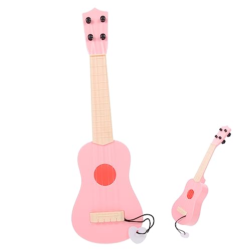 CIYODO Mini-Ukulele kleines Gitarrenmodell Minispielzeug für Kinder Mini-Spielzeug Mini-Gitarre kindergitarre Kinder Gitarre Simulationsgitarrenspielzeug Gitarre für Kinder Plastik Rosa von CIYODO