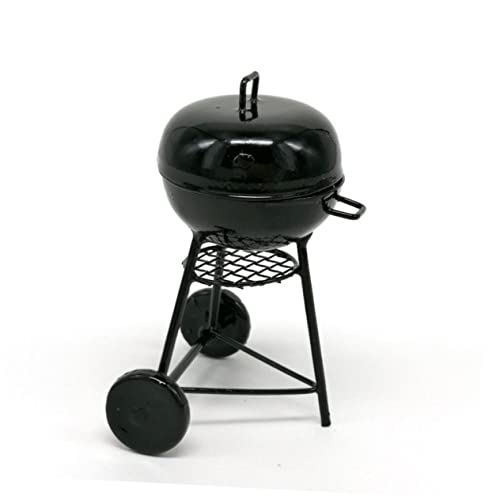 CIYODO Miniatur-Bohrerfiguren Brotmacher tragbar Mini-Grill Spielzeug Kleiner Grill puppenhauszubehör blackh Desktop-Ornament Standfest Grillverzierung aus Metall Camping-Layout-Stütze von CIYODO