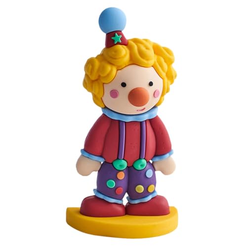 CIYODO Miniatur Clown Figur Kunststoff Bunte Garten Deko Cake Topper Lustige Tischdeko Für Kinderzimmer Und Miniaturgärten CIYODO Miniatur Clown Figur Kunststoff Bunte Garten Deko Cake Topper Lustige Tischdeko Für Kinderzimmer Und Miniaturgärten von CIYODO