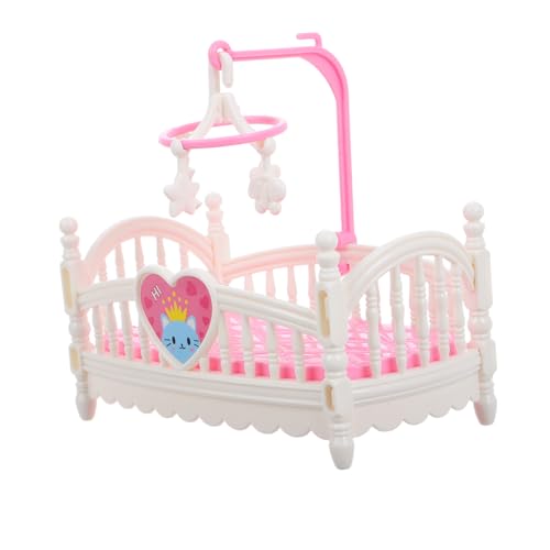 CIYODO Miniatur Puppenbett Für Puppenhaus Weißes Spielzeugbett Als Zubehör Für Puppenhaus Schlafzimmermöbel Ideales Puppenhaus Accessoire Für Kreative Spielwelten von CIYODO