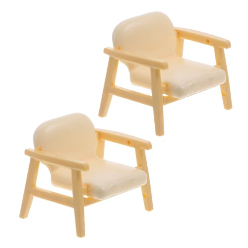 CIYODO Miniatur Puppenhaus Miniatur Sofa Sessel Für Puppenhaus Adorable Miniature Sofa Chair Ideal Für Wohnzimmer Desktop Mini Furniture Perfekte Ergänzung Für Ihre Micro Szene Öbel Puppenhaus Puppen von CIYODO