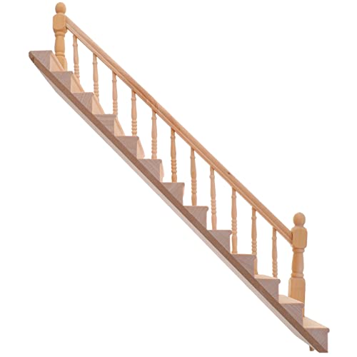 CIYODO Miniaturdekorationen Winzige House Landschaft Holzmöbel Unbemalte Puppe für Stufen Treppe Accessoires Handlauf Miniatur Miniaturzaun Handwerk Modell für Rechter von CIYODO