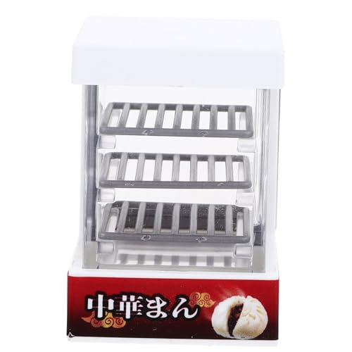 CIYODO Miniatures Miniature Food Puppenhaus-Mini-Isolierschrank Puppenhaus Mini Vitrine Miniatur-Isolierschrank Mini-Isolierschrank-Dekor Lebensmittel-Minischrank Plastik Weiß von CIYODO