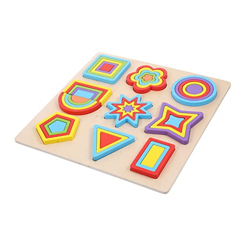 CIYODO Montessori Geometrische Formenspiele Für 1 Set Aus Holzbausteinen Lernspielzeug Zur Der Kognitiven Fähigkeiten Bunte Bauklötze Für Kreatives Und Lernen von CIYODO