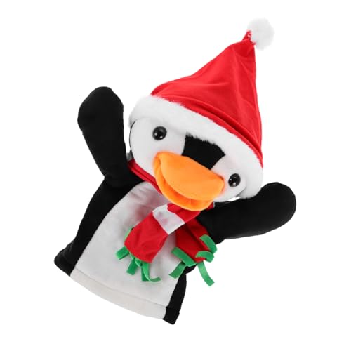 CIYODO Pinguin-handpuppe Weiche Pinguin-fingerpuppen Weihnachtscharakter-handpuppen Pinguin-Puppe Plüsch-handpuppen Schneemann Spielzeug Handpuppen Von Nutztieren Santa Handpuppen Stoff von CIYODO