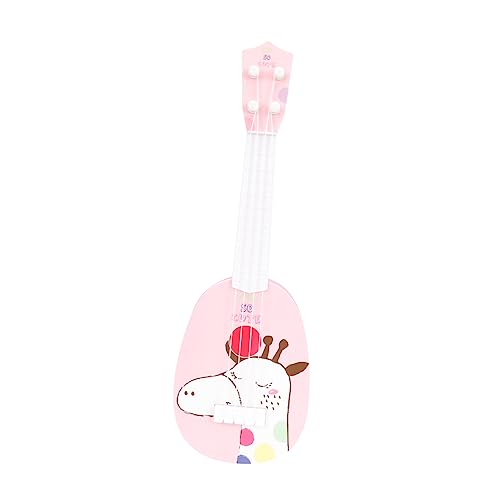 CIYODO Plastikinstrument Gitarrenspielzeug Für Kinder Ukulele Für Kinder Mini-Gitarren-Spielzeug Kinder Gitarre Kinder-Ukulele-lernspielzeug Ukulele Klassisches Instrument Rosa Abs von CIYODO