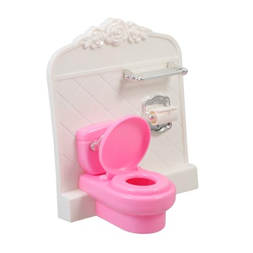 CIYODO Miniatur Puppenhaus Toilette Mikroskopisches Badezimmer Modell Für Puppen Toiletten Zubehör Für Kreatives Und Rollenspiele Im Kinderzimmer von CIYODO